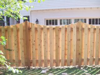 Cedar Alternate Board Scalloped Privacy Fence Installation Edina, Minnesota