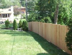 Installation of Cedar Dog-Eared Solid Privacy Fence Bloomington, Minnesota