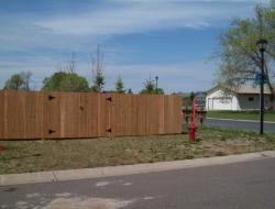 Installation of Cedar Dog-Eared Solid Privacy Fence Brooklyn Center, Minnesota