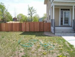 Installation of Cedar Dog-Eared Solid Privacy Fence Brooklyn Center, Minnesota