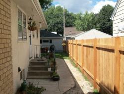 Installation of Cedar Dog-Eared Solid Privacy Fence Andover, Minnesota