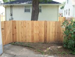 Installation of Cedar Dog-Eared Solid Privacy Fence Andover, Minnesota