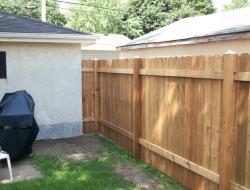 Installation of Cedar Dog-Eared Solid Privacy Fence Andover, Minnesota