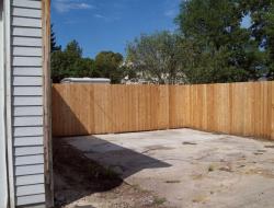 Installation of Cedar Dog-Eared Solid Privacy Fence Minneapolis, Minnesota