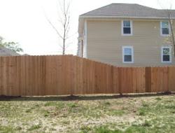 Installation of Cedar Dog-Eared Solid Privacy Fence Minneapolis, Minnesota