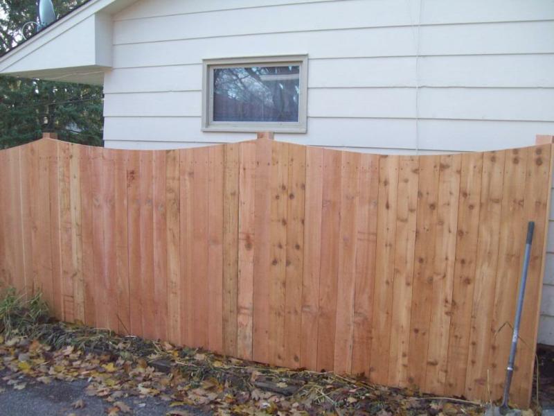 Cedar Scalloped Privacy Fence