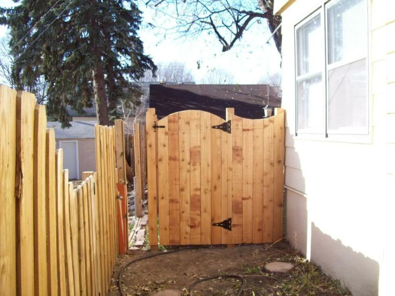 Cedar Scalloped Privacy Fence Installation Minneapolis, Minnesota