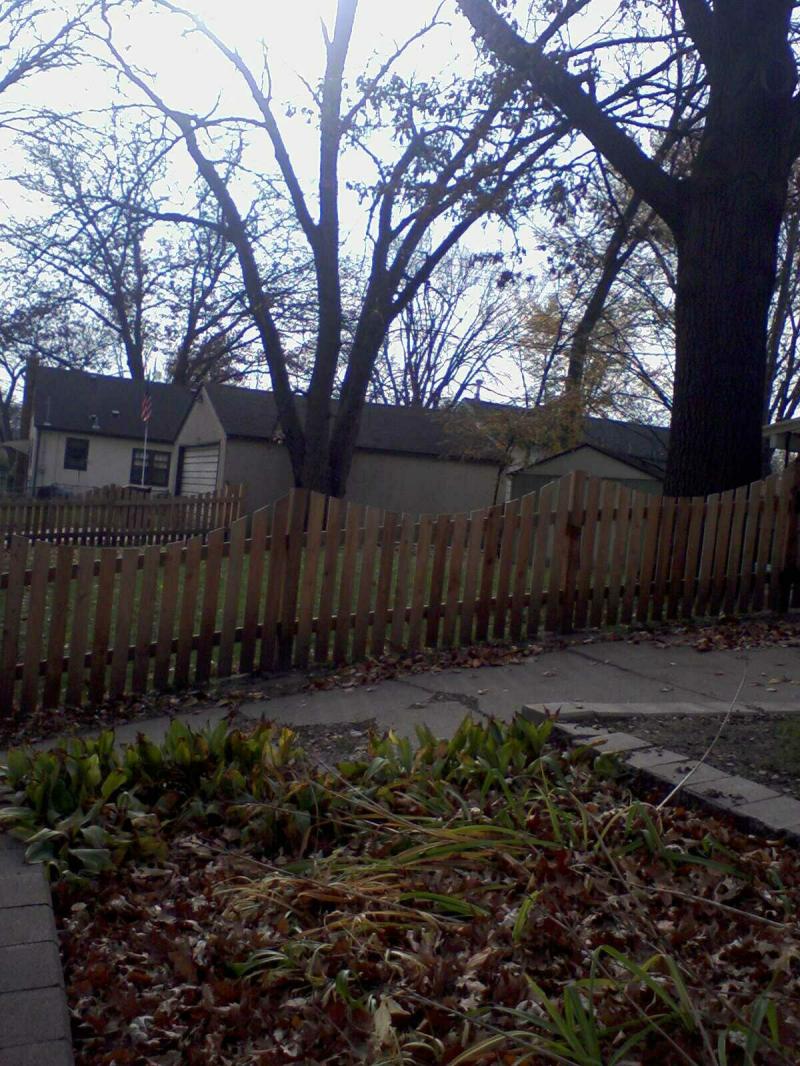 Cedar Scalloped Picket Fence Installation Minneapolis, Minnesota