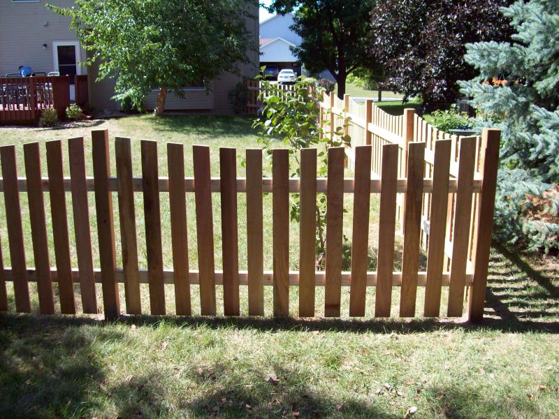 Cedar Scalloped Picket Fence Installation Chaska, Minnesota