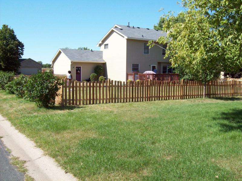 Cedar Scalloped Picket Fence Installation Chaska, Minnesota