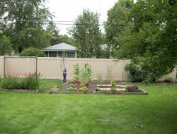 Wood Grain Vinyl Privacy Fence