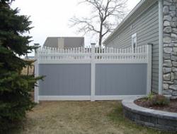 Grey Vinyl Privacy Fence Installation Albertville, Minnesota