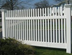 Vinyl Gothic Picket Fence Installation Minneapolis, Minnesota